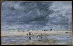 Figures on the Beach by Eugene Louis Boudin