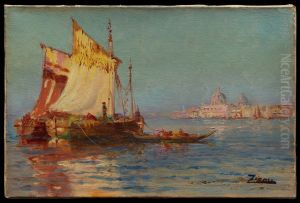Venetian Sailboats by Felix Ziem