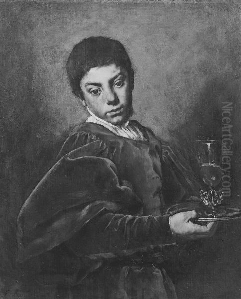 Boy Holding a Tray - view 1