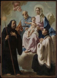 The Holy Family in Glory with Saints Francis of Paola and Aloysius Gonzaga