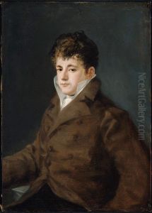 Portrait of a Young Man in Brown, possibly Javier Goya by Francisco Goya Fuendetodos