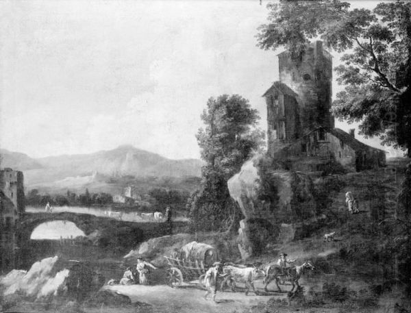 Mountain Landscape with Picturesque Buildings - view 1
