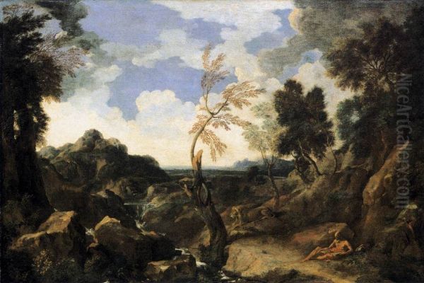 Landscape with St Jerome and the Lion - view 1