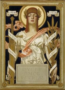 Great War Victory Illustration for The Saturday Evening Post, 1918