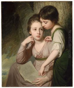 Portrait of Two Girls (Misses Cumberland) by George Romney