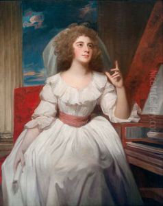 Mrs. Billington (1765/1768-1818) as Saint Cecilia by George Romney