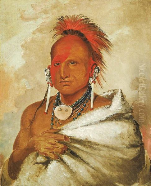 O-ron-gas-see, Bear-catcher, a Celebrated Warrior - view 1