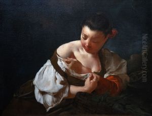 Peasant Girl Catching a FleaFrancais:Paysanne qui s'epuceItaliano:Contadina che si spulcia Peasant Girl Catching a FleaFrancais:Paysanne qui s'epuceItaliano:Contadina che si spulcia