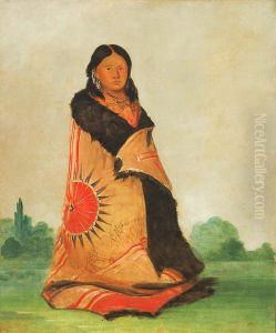 Mong-shong-sha, Bending Willow, Wife of Great Chief by George Catlin