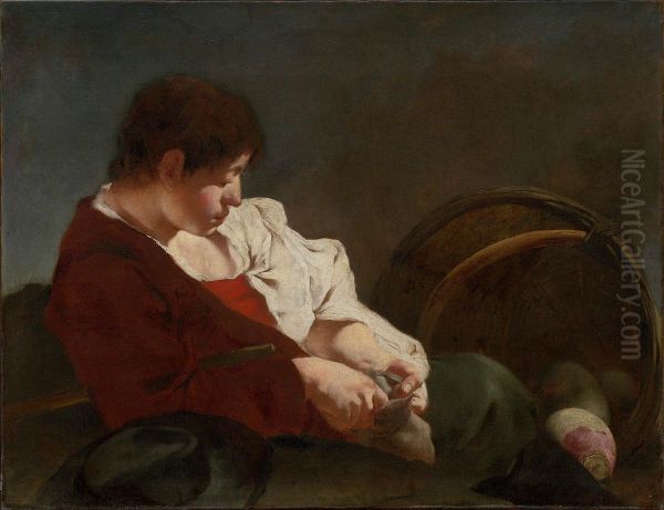 Peasant Boy at a Market - view 1
