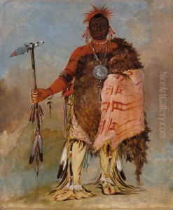 Om-pah-ton-ga, Big Elk, a Famous Warrior by George Catlin