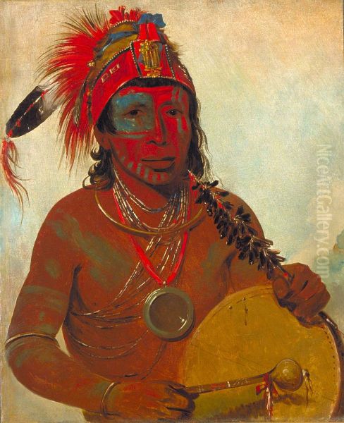 Toh-to-wah-kon-da-pee, Blue Medicine, a Medicine Man of the Ting-ta-to-ah Band - view 1