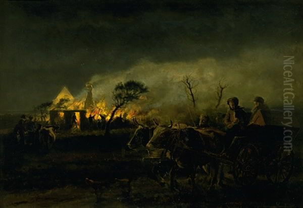 A Farm on Fire - view 1
