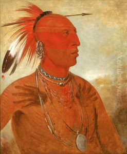 La-wah-he-coots-la-shaw-no, Brave Chief, a Skidi (Wolf) Pawnee by George Catlin