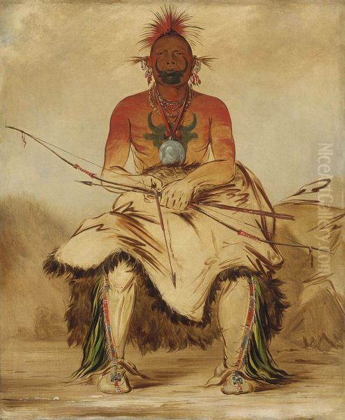 La-doo-ke-a, Buffalo Bull, a Grand Pawnee Warrior - view 1