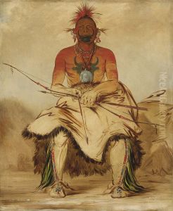La-doo-ke-a, Buffalo Bull, a Grand Pawnee Warrior by George Catlin