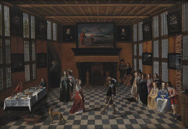 Dancing Party in an Interior - view 1