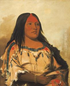Eeh-nis-kim, Crystal Stone, Wife of the Chief by George Catlin