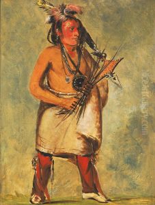 Wa-kon-chash-kaw, He Who Comes on the Thunder by George Catlin