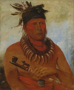 Haw-che-ke-sug-ga, He Who Kills the Osages, Chief of the Tribe by George Catlin