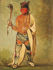 Naugh-haigh-hee-kaw, He Who Moistens the Wood by George Catlin