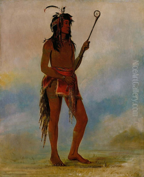 Ah-no-je-nahge, He Who Stands on Both Sides, a Distinguished Ball Player - view 1