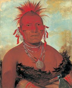 Shon-ka-ki-he-ga, Horse Chief, Grand Pawnee Head Chief by George Catlin