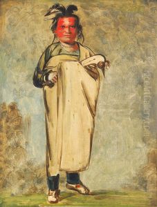 Kaw-kaw-ne-choo-a, a Brave by George Catlin