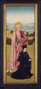 Pieter van Os with Saint Peter (inner face). by Hieronymous Bosch