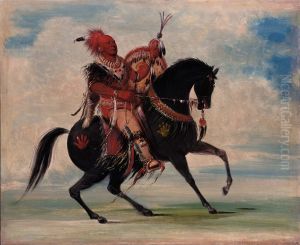 Kee-o-kuk, The Watchful Fox, Chief of the Tribe, on Horseback by George Catlin