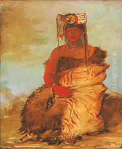 La-kee-too-wi-ra-sha, Little Chief, a Tapage Pawnee Warrior by George Catlin