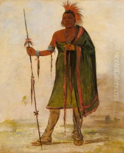 Wash-im-pe-shee, Madman, a Distinguished Warrior by George Catlin