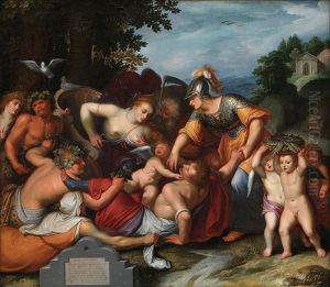 Gemeine Jeuchts Beeldt. Allegori pa ungdommens fristelser by Otto van Veen