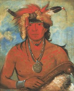 Hah-je-day-ah'-shee, Meeting Birds, a Brave by George Catlin