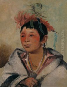 Au-nah-kwet-to-hau-pay-o, One Sitting in the Clouds, a Boy by George Catlin