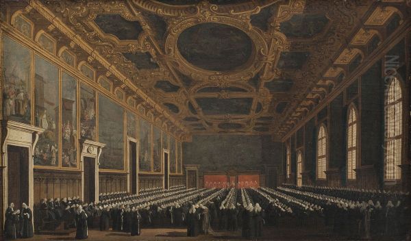 The Doge and Grand Council in Sala del Maggior Consiglio - view 1