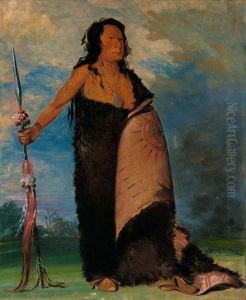 Shoo-de-ga-cha, The Smoke, Chief of the Tribe by George Catlin