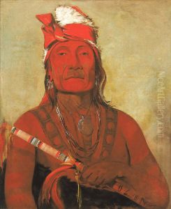 Toh-ki-e-to, Stone With Horns, a Chief by George Catlin
