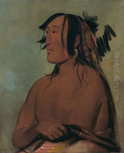 Pa-ris-ka-roo-pa, Two Crows, the Younger by George Catlin