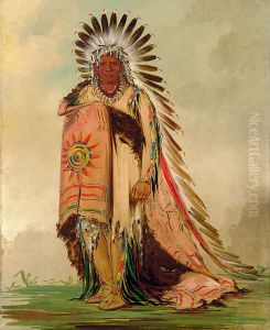 Wan-ee-ton, Chief of the Tribe by George Catlin