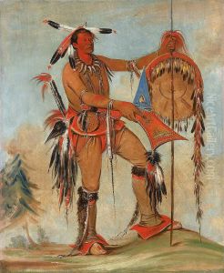 Ah-mou-a, The Whale, One of Kee-o-kuk's Principal Braves by George Catlin