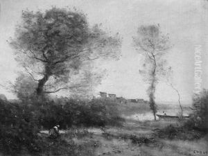 Souvenir of the Banks of the Saone by Jean-Baptiste Camille Corot