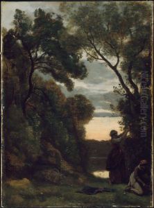 Twilight by Jean-Baptiste Camille Corot