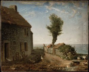 Un Bout du village de Greville by Jean-Francois Millet