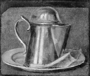 A Barber's Pewter Jug by Lorenz Frolich