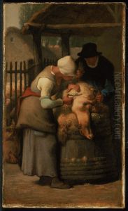 Shearing Sheep by Jean-Francois Millet