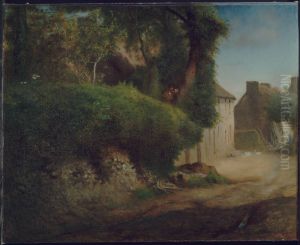 Millet's Family Home at Gruchy by Jean-Francois Millet