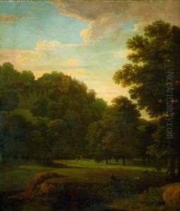 Landscape with Bathers and Shepherds by Jean-Victor Bertin