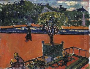 In the Luxembourg Gardens by Henry Lyman Sayen