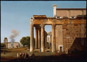 Temple of Antoninus and Faustina by Lancelot Theodore Turpin De Crisse